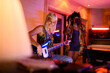 © Zamrznuti tonovi - Diverse female band making songs at music recording studio.