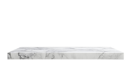 a Marble shelf table top with copy space for product display  isolated on a transparent background 