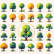 © ngentutgajah - Vector collection of beautiful and simple trees with flatdesign