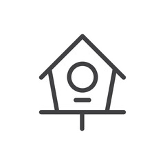 Fototapete - Bird house icon Simple outline vector logo