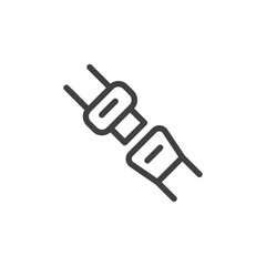 Fototapete - Car seat belt icon Simple outline vector logo