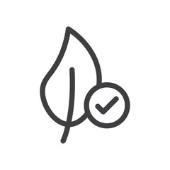 Fototapete - Environmental Approval icon Simple outline vector logo