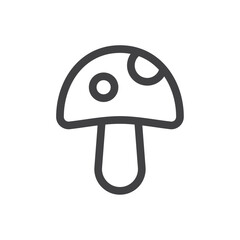 Fototapete - Mushroom icon Simple outline vector logo