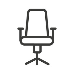 Fototapete - Office chair icon Simple outline vector logo