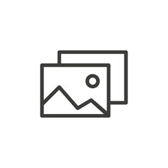 Fototapete - Picture icon Simple outline vector logo