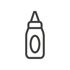 Fototapete - Sauces bottle icon Simple outline vector logo