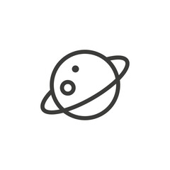 Fototapete - Saturn icon Simple outline vector logo