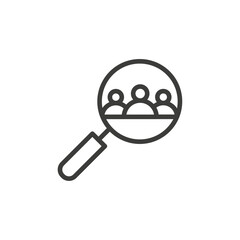Fototapete - Search job vacancy icon Simple outline vector logo