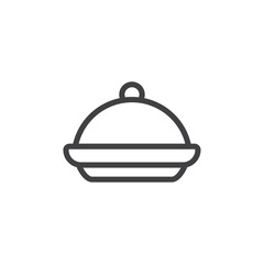 Fototapete - Tray icon Simple outline vector logo