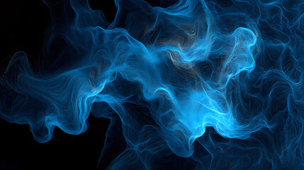 digital particle wave pattern in blue, dark futuristic background, radiant glow. radiant. illustrati