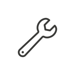 Fototapete - Wrench icon Simple outline vector logo