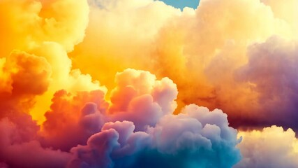 Aufkleber - Colorful sunset clouds, dreamy sky landscape. Abstract art and nature concept