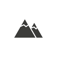 Fototapete - Mountains icon simple vector symbol