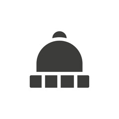 Fototapete - Winter hat icon simple vector symbol