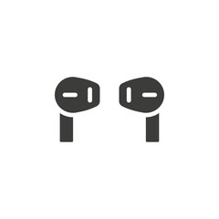 Wall Mural - Wireless earphone icon simple vector symbol