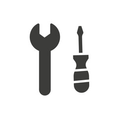 Fototapete - Wrench and screwdriver icon simple vector symbol