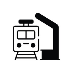 Sticker - Train Station vector icon