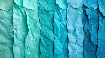 Poster - Layers of turquoise watercolor blend harmoniously, invoking feelings of tranquility