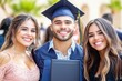 © Natalia - Graduate celebrates academic achievement with family in joyful outdoor ceremony with smiles and heartfelt emotions
