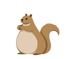 Aufkleber - A single squirrel is isolated against a transparent background in a clear PNG image file for use in graphic design._00001_