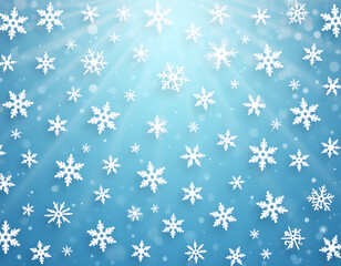 Poster - A beautiful vector design featuring a repeating pattern of delicate snowflakes for use as a seamless winter holiday background._00001_