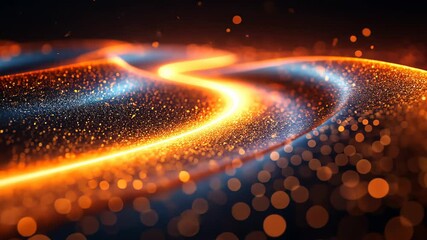 Poster - Swirling streams of light create a mesmerizing dance of color and energy in a vibrant night landscape. Generative AI