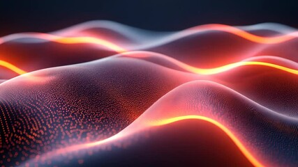 Poster - Flowing patterns of light illuminate an abstract landscape of movement and color. Generative AI