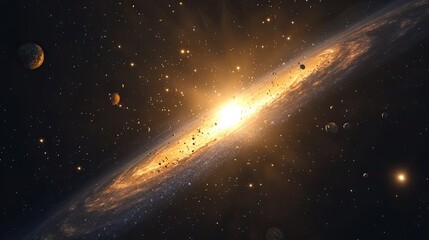 Wall Mural - Galaxy background with stars and planets. Fantasy galaxy background. Space background. Universe background. Space. 