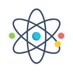 atom icon isolated on white background
