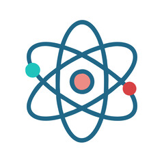 atom icon isolated on white background