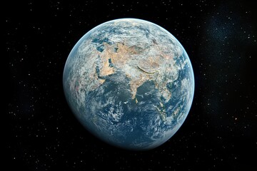Wall Mural - Panoramic view of a space photograph of the Milky Way galaxy with stars against the night sky. 