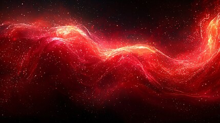 Wall Mural - fiery red cosmic nebula abstract space background texture