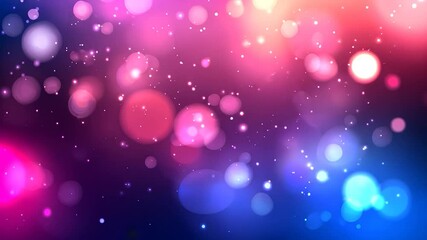 Poster - Colorful blurred lights are sparkling and glowing on a dark background. This is a great background for any project that needs a touch of magic and wonder