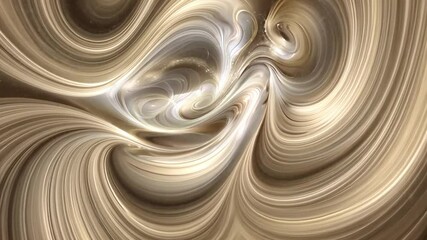 Fototapete - Elegant golden and white swirls move gracefully, creating a captivating abstract background. The smooth flow and dynamic patterns evoke a sense of luxury and sophistication