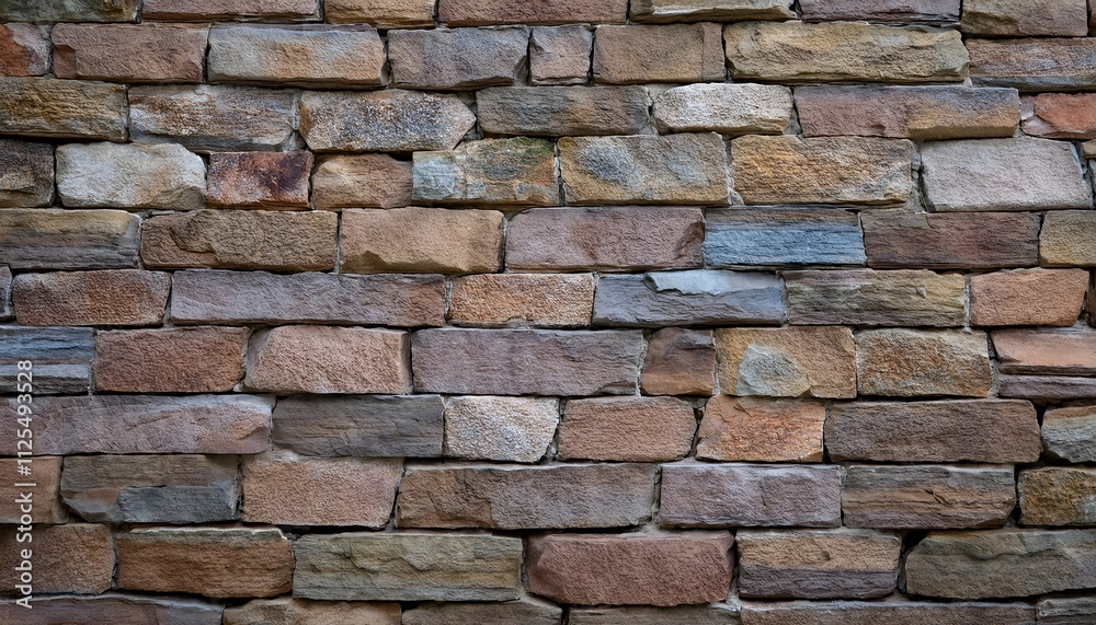 Rustic Stone Material A detailed image capturing the rich textures of a rustic stone wall ...