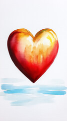 Poster - A vibrant heart shape in warm hues gradually transitions into soft, impressionistic colors, creating a dreamy effect