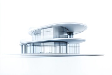 Poster - A high-rise building with many windows on its rooftop, suitable for urban landscape or architecture uses