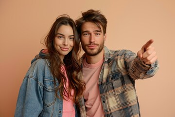 Sticker - A man and a woman sitting together, looking directly at the camera