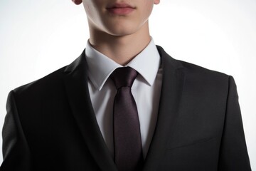 Aufkleber - A man in a suit and tie strikes a pose, perfect for a professional headshot or business-related project