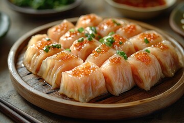 Aufkleber - A close-up shot of a plate of food, perfect for use in editorial or commercial settings