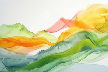 Poster - A vibrant and colorful wave made from various paints
