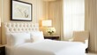 © Anna - Elegant hotel room interior with plush bedding and soft lighting for relaxation and comfort