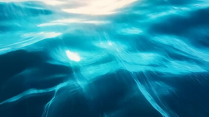 Poster - Abstract ocean surface with sunlight reflection, serene nature scene. Tranquility and beauty concept