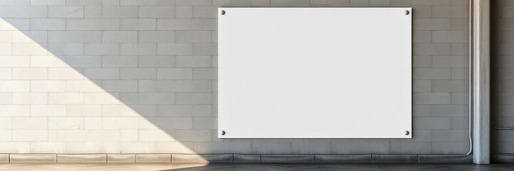 Wall Mural - glued poster mockup on textured concrete wall in urban setting, space, advertising, graphic