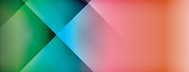 Poster - Dynamic shadow lines with gradient colors geometric background