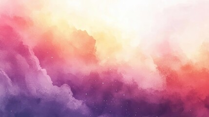 Poster - Abstract Watercolor Sky Pastel Colors And Clouds