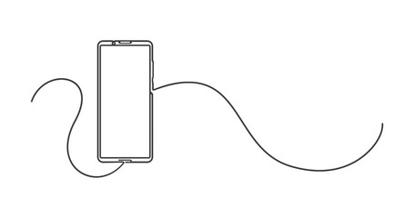 smartphone outline background