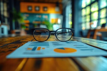 Poster - A pair of glasses resting on top of a piece of paper