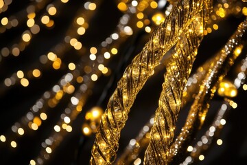 Poster - A close-up shot of a string of lights, ideal for use in product photography or highlighting small details