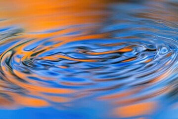 Poster - Ripples on the surface of calm water, often used in graphic design and photography